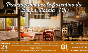 Domenica 24 Marzo 2024 Pranzo primaverile fiorentino da “Beppa Fioraia” (Fi)