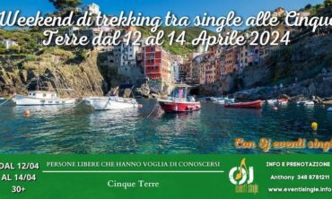Weekend di trekking tra single alle Cinque Terre dal 12 al 14 Aprile 2024
