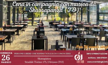 Domenica 26 Maggio 2024 Cena in compagnia con musica da Skassapanza (To)